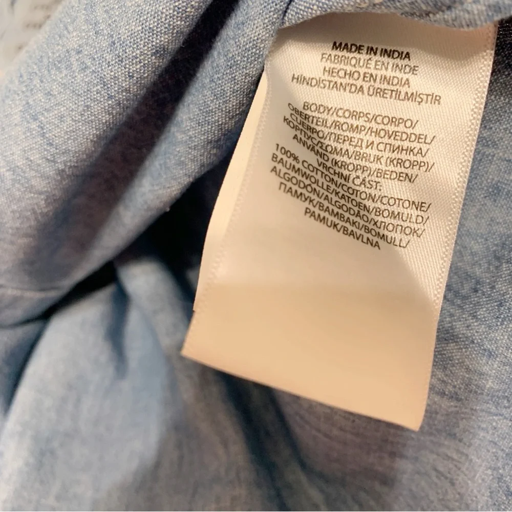 Polo Ralph Lauren boy's NWT chambray Button-Down Shirt Size M(10-12)‎